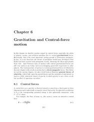 Chapter 6 Gravitation and Central-force motion - HMC Physics