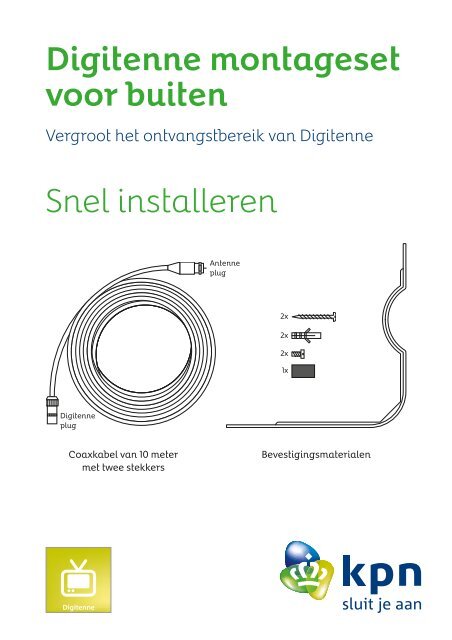 Digitenne montageset voor buiten Snel installeren