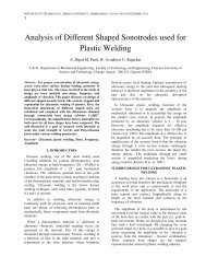 Analysis of Different Shaped Sonotrodes used for ... - Nuicone.org