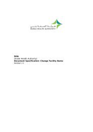 Change Facility Name - Dubai Health Authority
