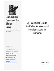 Canadian Centre for Elder Law A Practical ... - Your Legal Rights