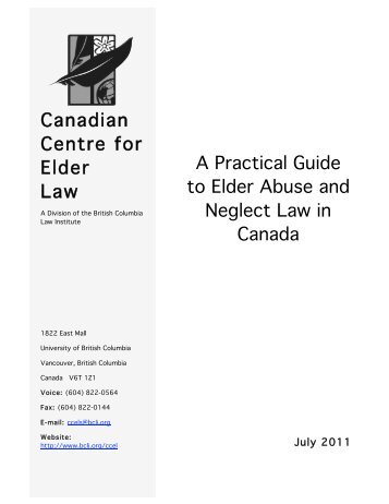 Canadian Centre for Elder Law A Practical ... - Your Legal Rights