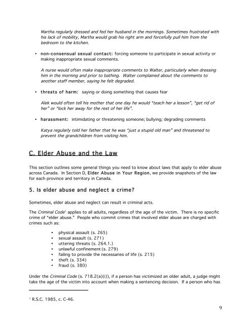 Canadian Centre for Elder Law A Practical ... - Your Legal Rights