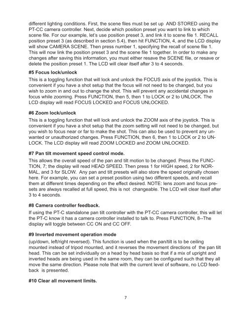 PT-C Operation Manual - Hitachi Kokusai Electric America, Ltd.