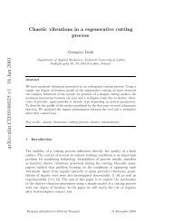 Chaotic vibrations in a regenerative cutting process. G. Litak