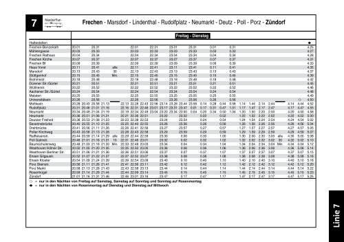 Karnevals Fahrplan der KVB - Rodenkirchen.de