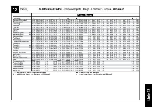 Karnevals Fahrplan der KVB - Rodenkirchen.de