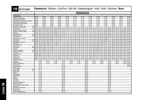 Karnevals Fahrplan der KVB - Rodenkirchen.de