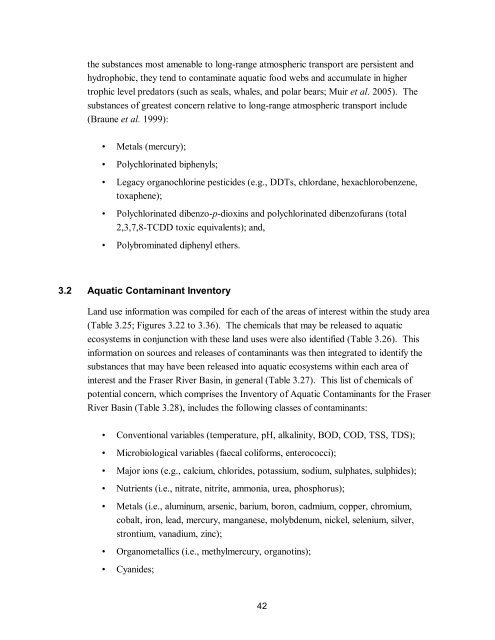 Potential Effects of Contaminants on Fraser River Sockeye Salmon