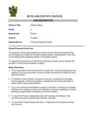 Estates Officer Job Description - Rutland County Council