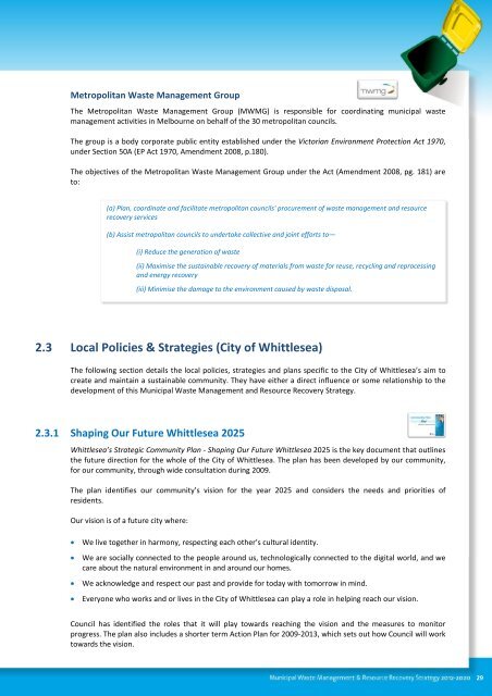 Waste Management Strategy - full version - City of Whittlesea