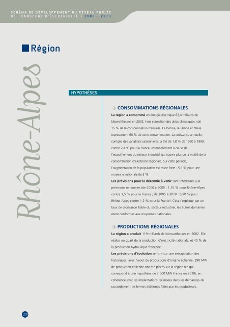 Description des contraintes par rÃ©gion administrative - RTE