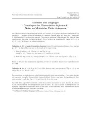 Grundlagen der Theoretischen Informatik - Universität Bamberg