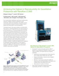 ekspert nanoLC 400 System Low Flow Reproducibility - Eksigent