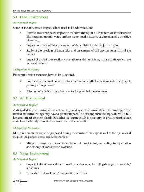 Aerial Ropeways - Environmental Clearance