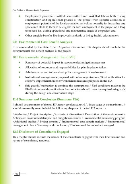 Aerial Ropeways - Environmental Clearance