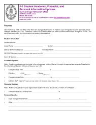 F-1 Student Information Update Form - Curry College