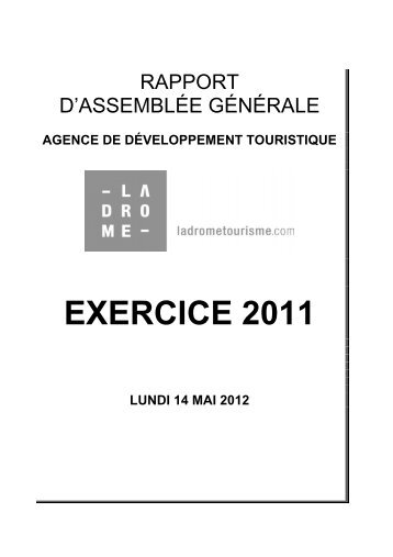 EXERCICE 2011 - Tourisme dans la DrÃ´me