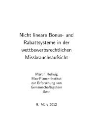 Nicht lineare Bonus- und Rabattsysteme in der ...