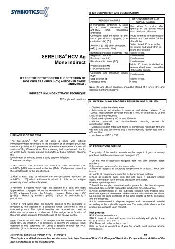 SERELISA HCV Ag Mono Indirect