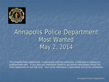 Annapolis Most Wanted