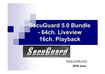 SecuGuard 5.0 Bundle - 64ch. Liveview 16ch. Playback