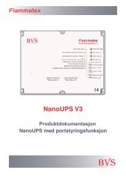 Produktdokumentasjon Nano Styresentral versjon 3 - BVS ...