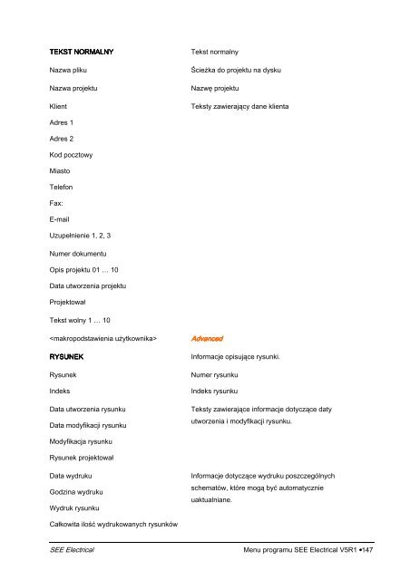 Instrukcja obsługi See Electrical Basic V5R1 - IGE+XAO Polska