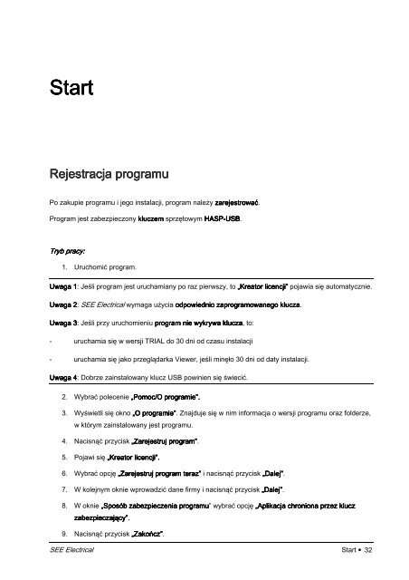 Instrukcja obsługi See Electrical Basic V5R1 - IGE+XAO Polska