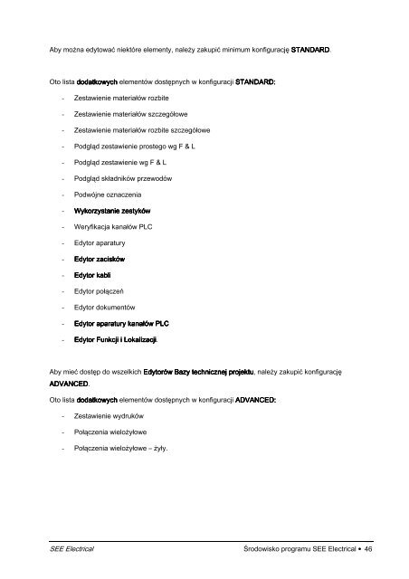 Instrukcja obsługi See Electrical Basic V5R1 - IGE+XAO Polska