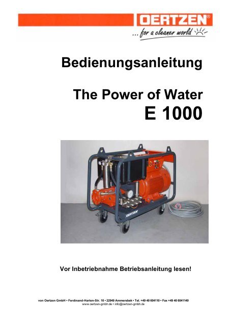 E 1000 - von Oertzen GmbH