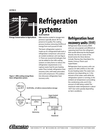 Energy Conservation on the Farm: Refrigeration Systems (A3784-4)