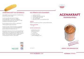 Agenakraft - Maiskleberfutter - Agrana