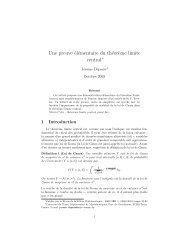 Une preuve élémentaire du théor`eme limite central - lmpt