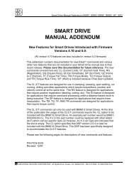 SMART DRIVE MANUAL ADDENDUM - Kollmorgen