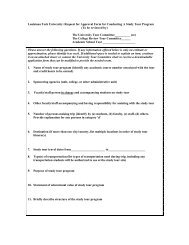 Request for Approval Form for Conducting A Study Tour Program