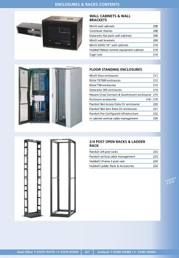 enclOSureS & rackS cOnTenTS - Minitran
