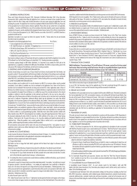 Common Key Information Memorandum cum Application Form