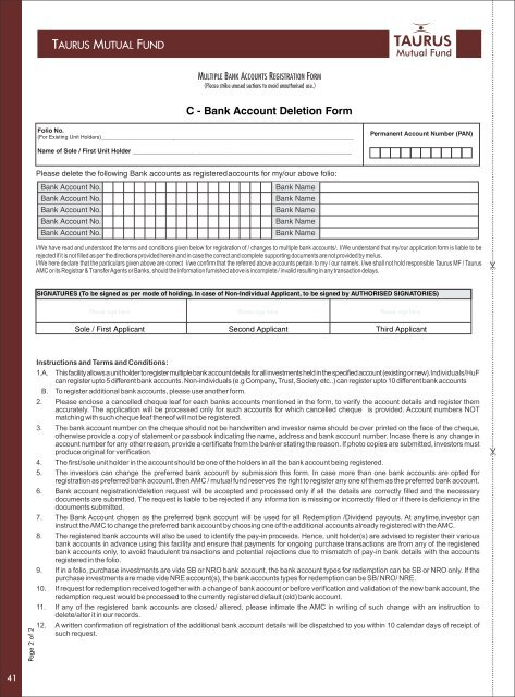 Common Key Information Memorandum cum Application Form