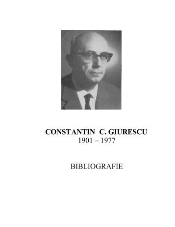 Constantin C. Giurescu - Biblioteca Metropolitana Bucuresti