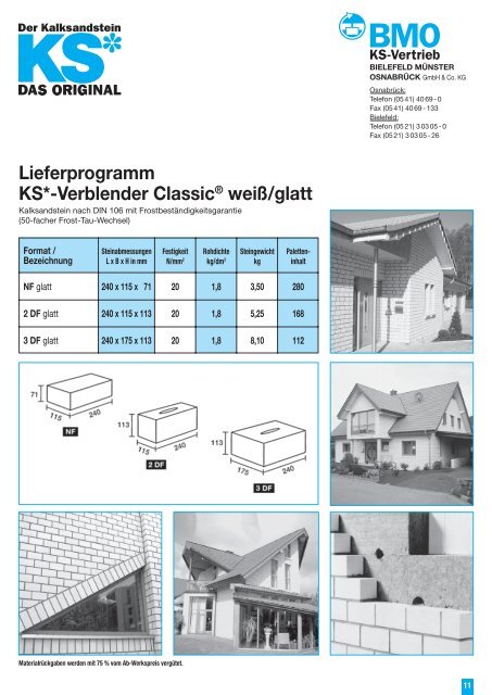 Lieferprogramm 2009 - BMO KS Vertrieb