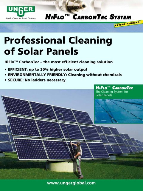 Professional Cleaning of Solar Panels - Unger