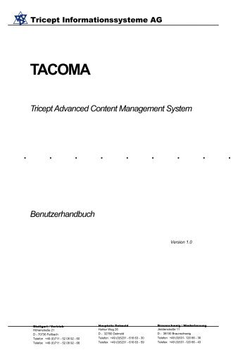 TACOMA Tricept Advanced Content Management System