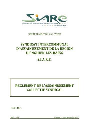 syndicat intercommunal d'assainissement de la region d ... - Siare