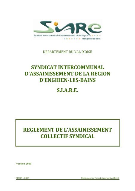 syndicat intercommunal d'assainissement de la region d ... - Siare