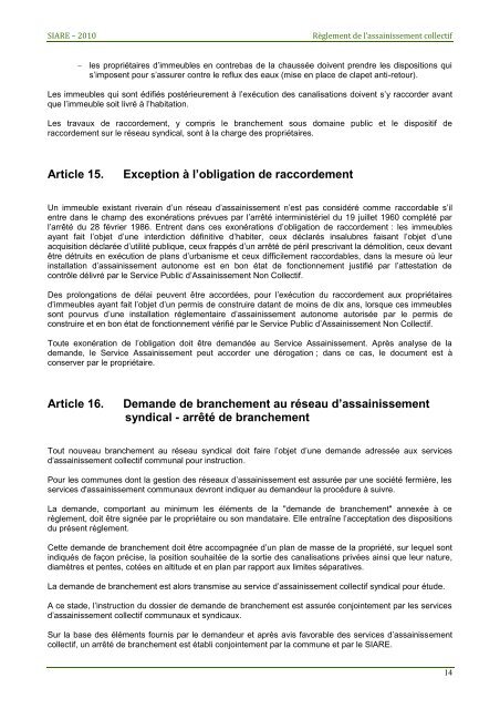 syndicat intercommunal d'assainissement de la region d ... - Siare