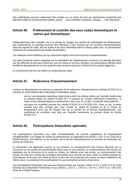 syndicat intercommunal d'assainissement de la region d ... - Siare