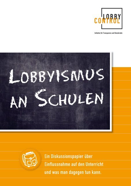 Lobbyismus an Schulen - IG Metall Jugend Hamm-Lippstadt