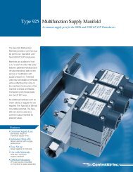Type 925 Multifunction Supply Manifold - ControlAir Inc.