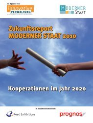 Zukunftsreport MODERNER STAAT 2010 - Prognos AG
